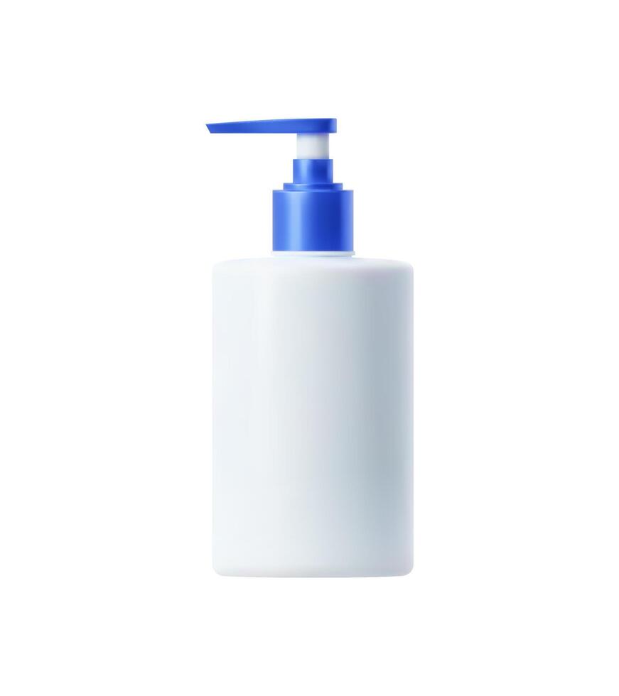 Detergent and clean product plastic bottle mockup vector