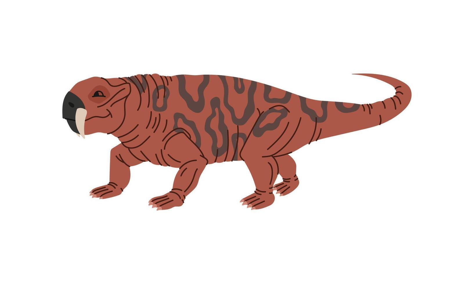Dinosaur character, extinct animal vector