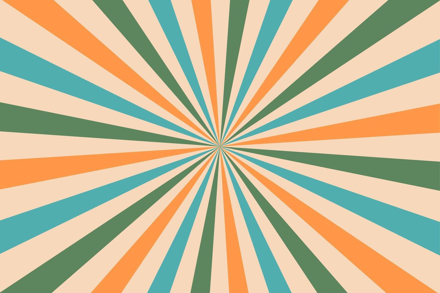 Retro carnival rays background, nostalgic sunburst vector