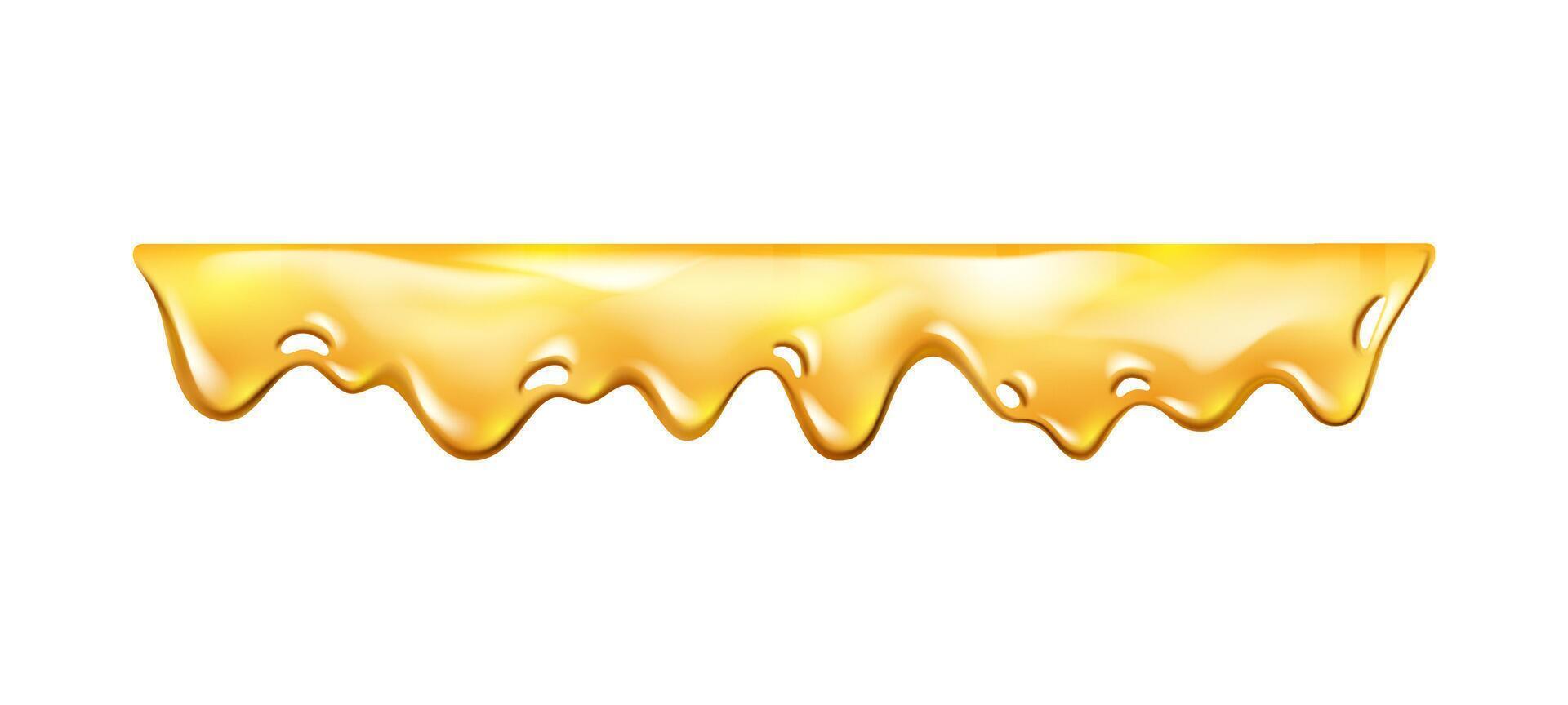 Melting caramel or dripping sweet honey drop vector