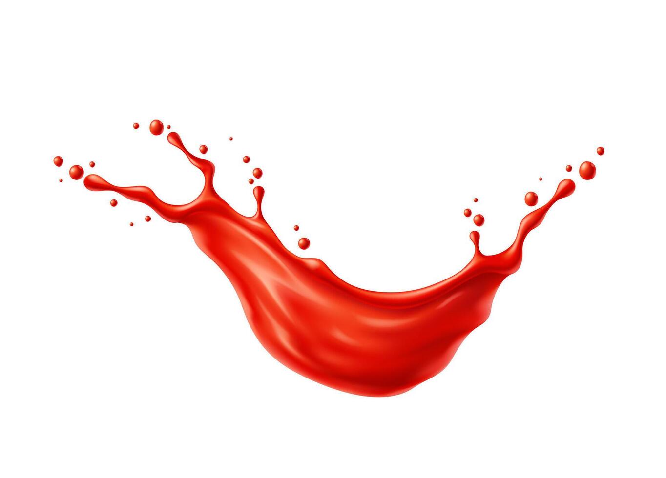 Tomato red juice or ketchup sauce tornado splash vector
