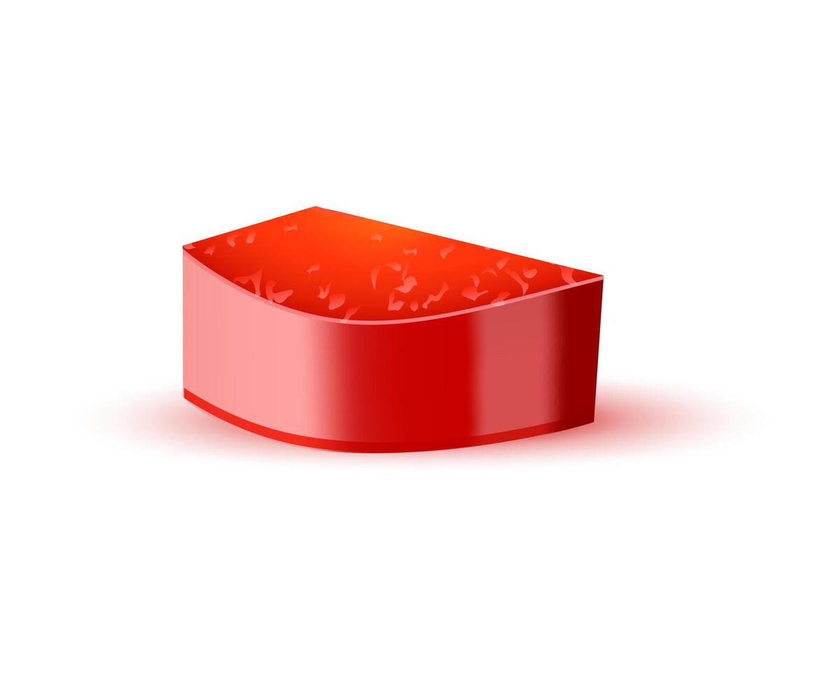 Realistic raw isolated chili pepper pod dice vector