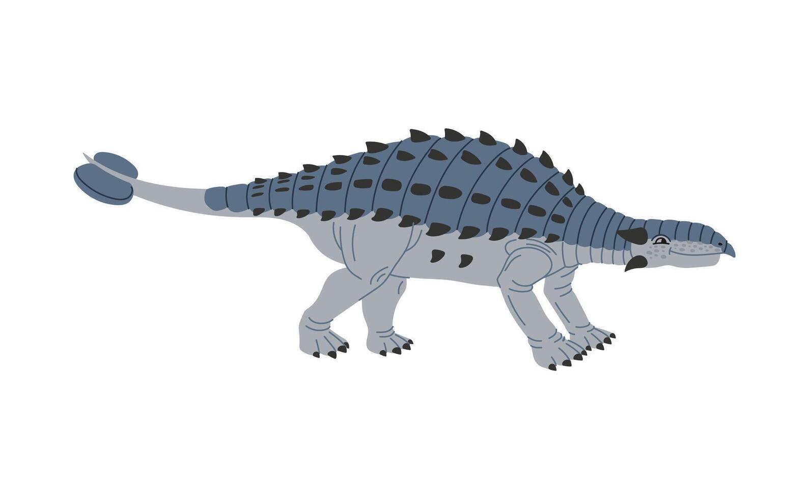 Ankylosaurus dinosaur character icon vector