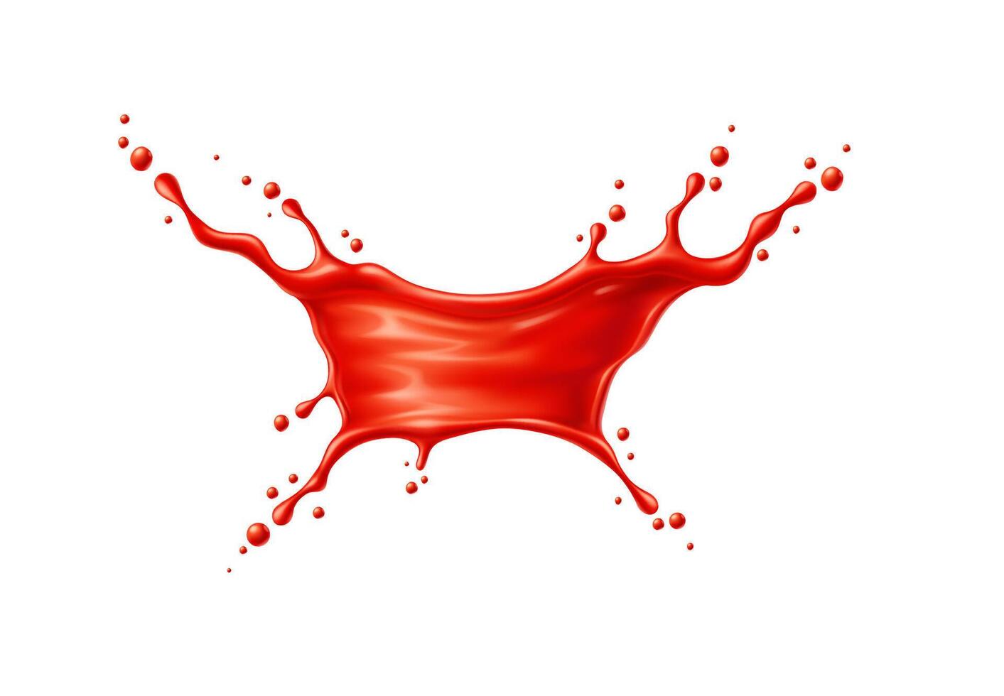 Tomato red juice or ketchup sauce tornado splash vector