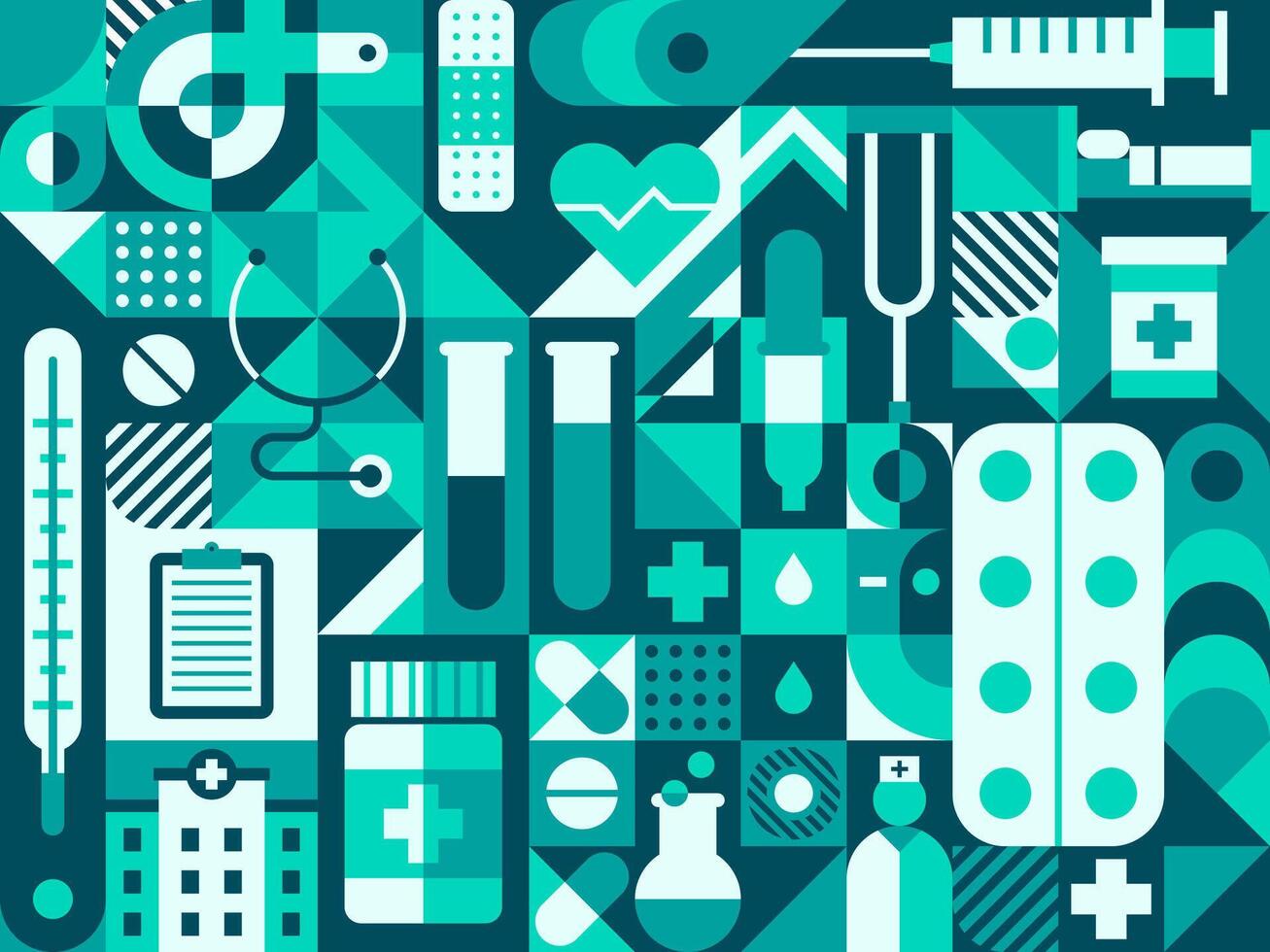 Medicine or pharmacy abstract geometric pattern vector