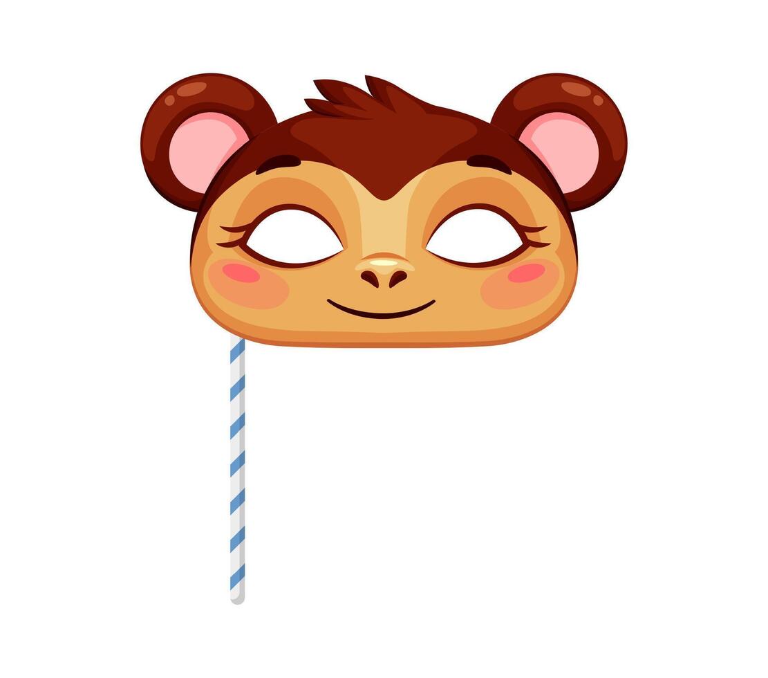 Monkey animal carnival party masquerade ape mask vector