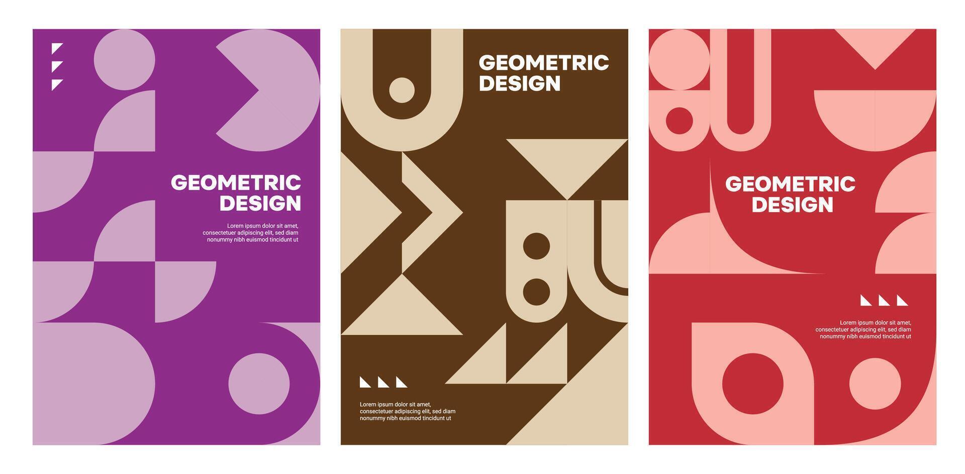 Modern abstract geometric posters, covers vector