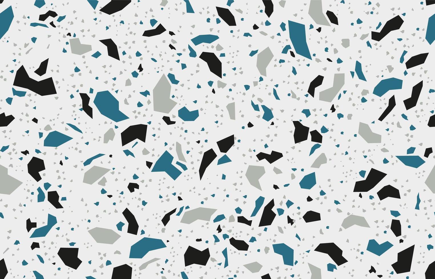 Stone terrazzo mosaic tile pattern, marble floor vector