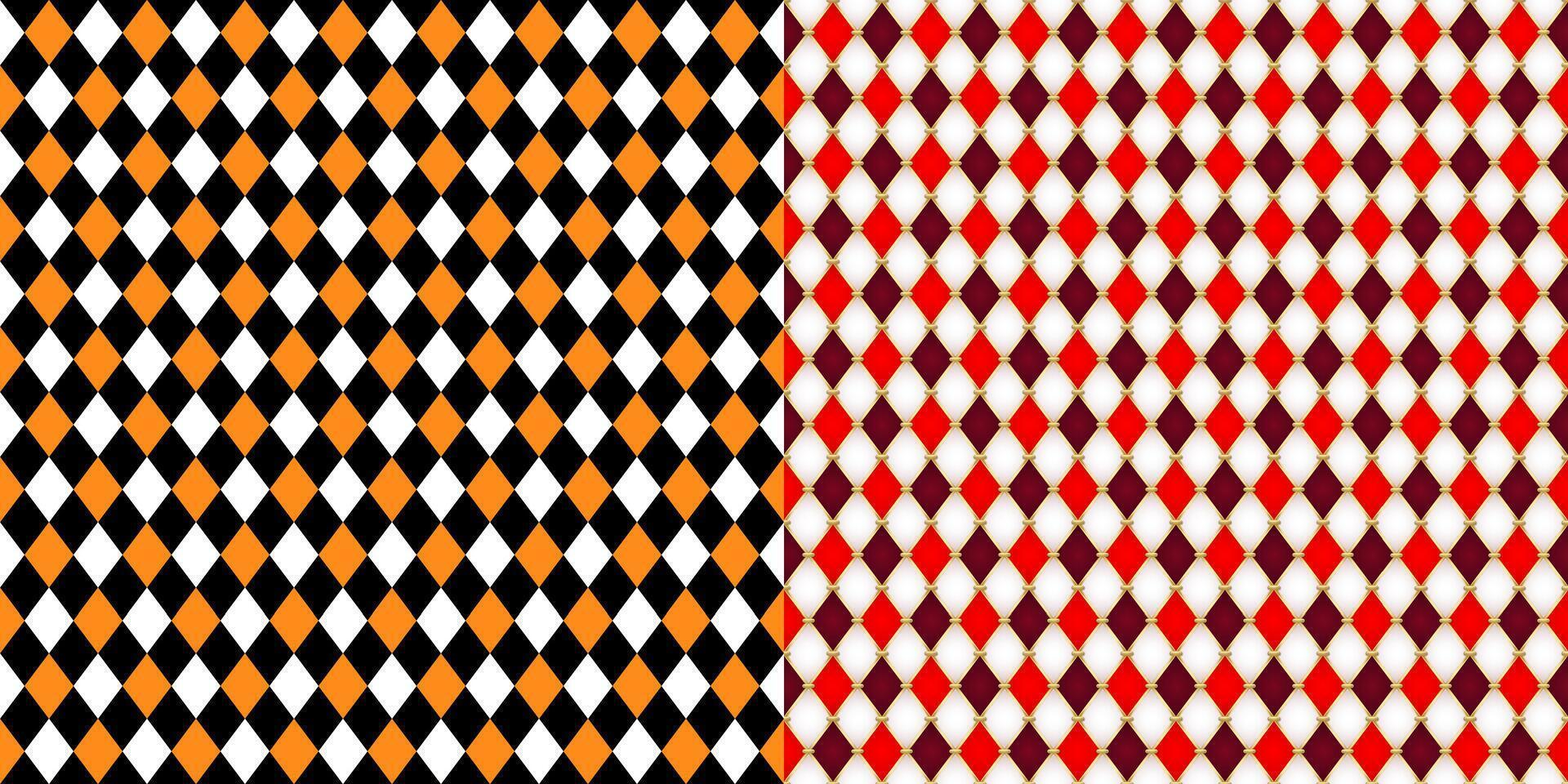 Harlequin patterns, rhombus lozenge pattern vector