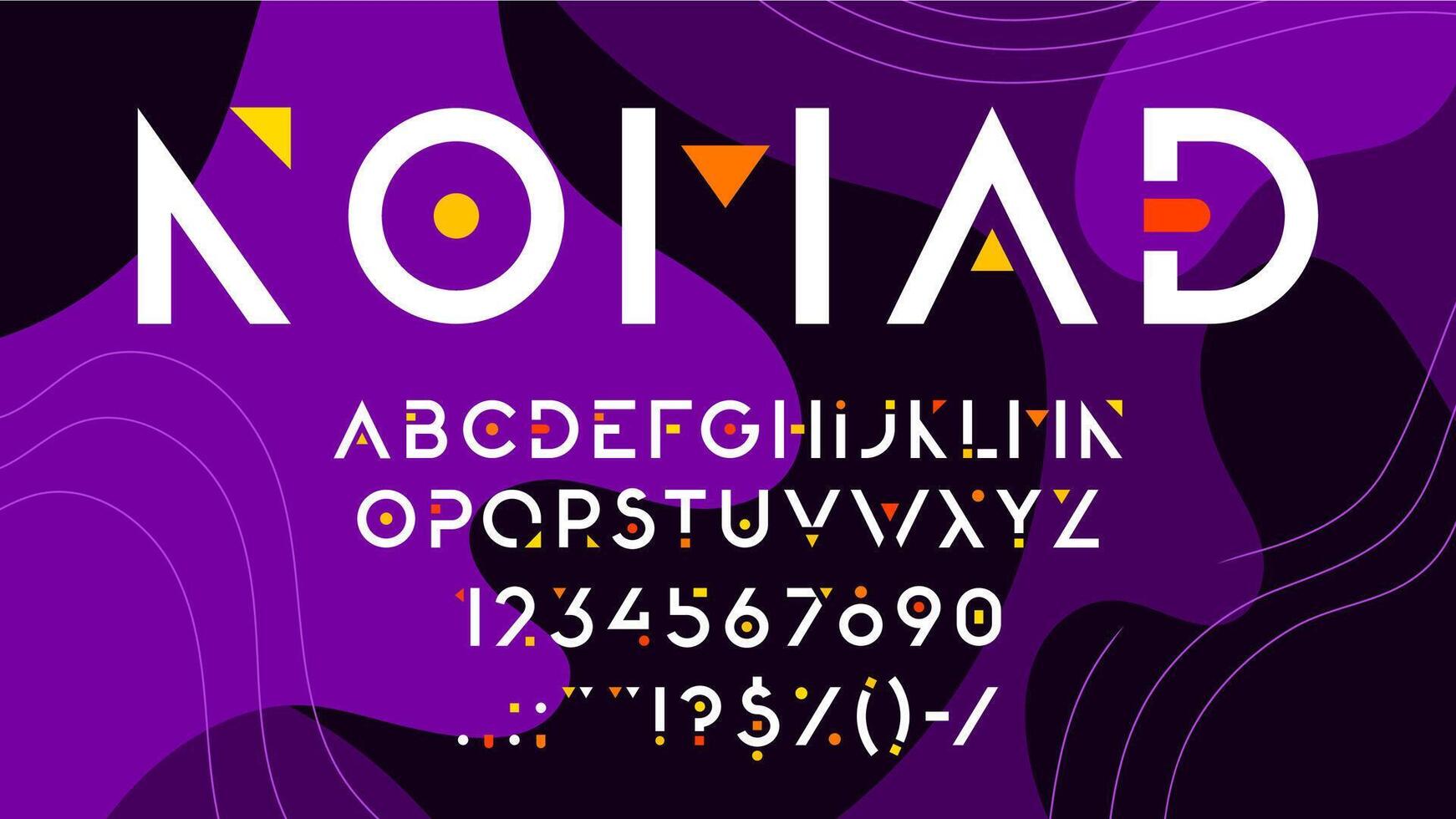 Modern creative font, urban color type letters vector