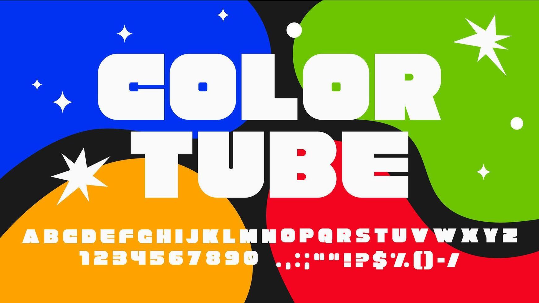 Fat font or modern bold typeface in brutal style vector