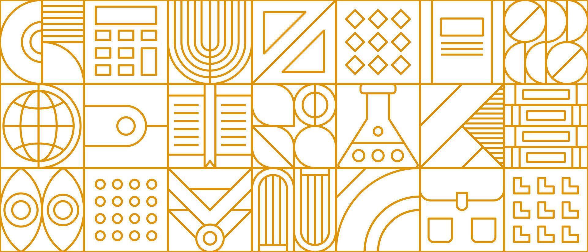 Education abstract modern geometric pattern vector
