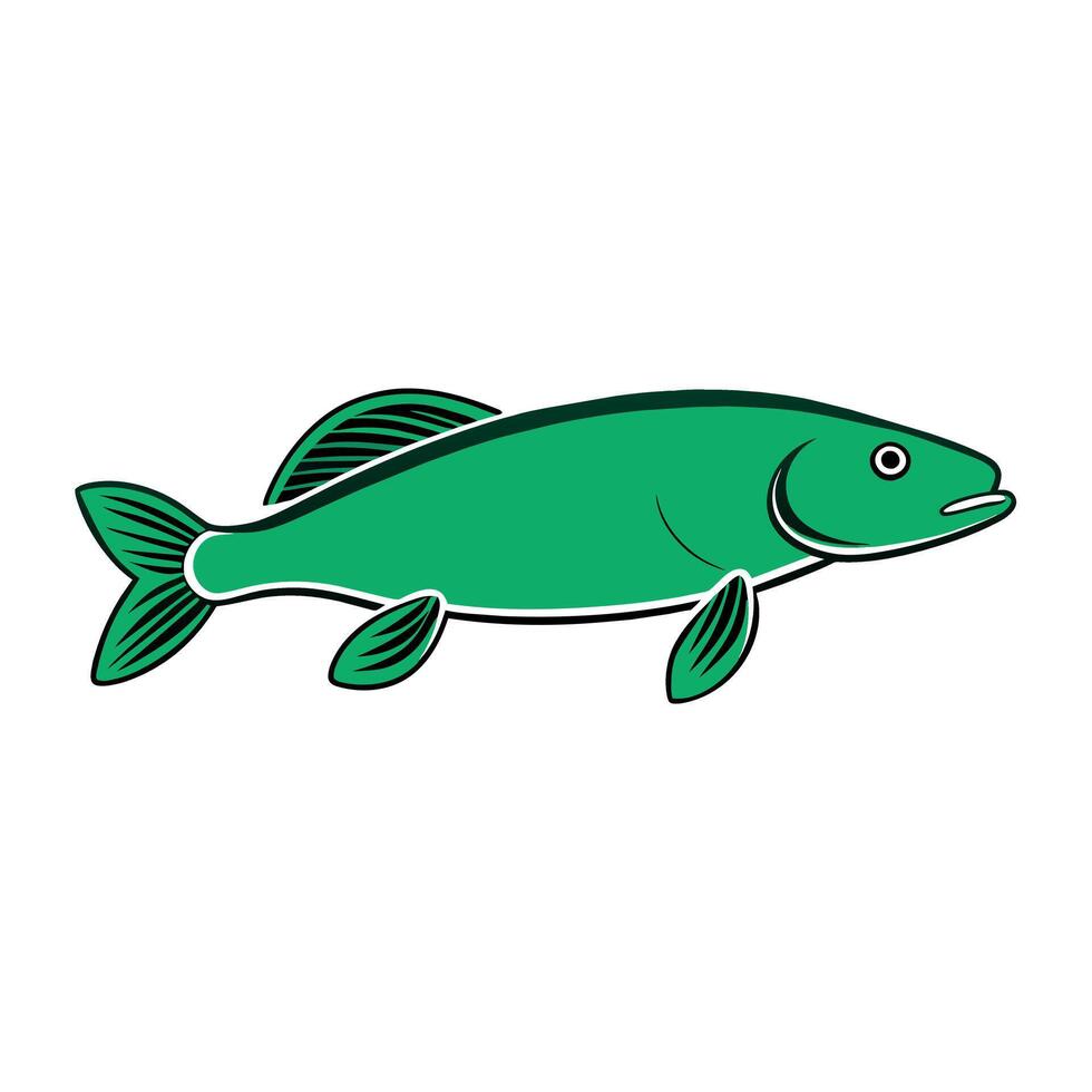Arapaima gigantic fish dancing icon illustration vector