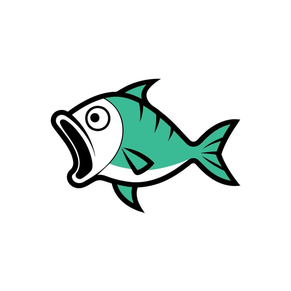 Archerfish fish screams icon illustration vector