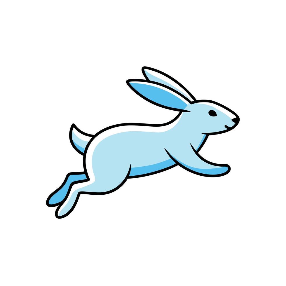 Arctic Hare jumps icon illustration vector