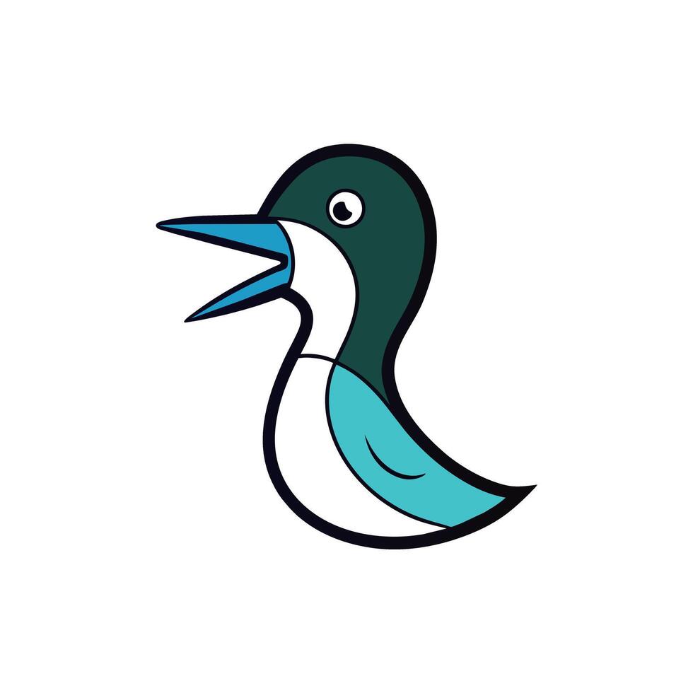 Arctic Loon bird screams icon illustration vector