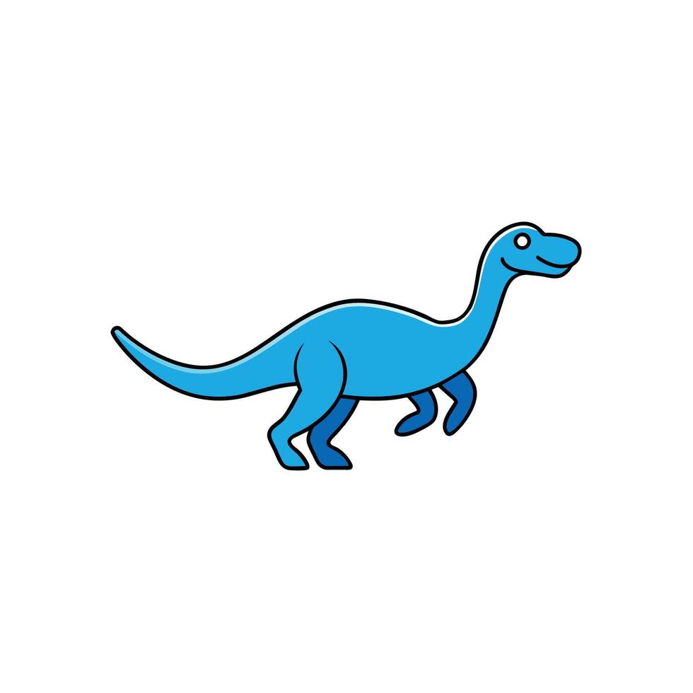 Argentinosaurus dinosaur runs icon illustration vector