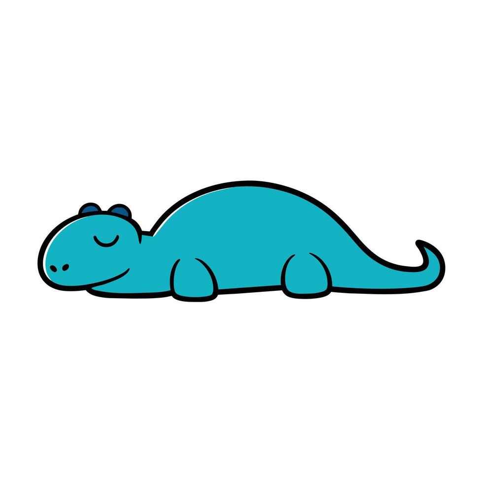 Argentinosaurus dinosaur sleeps icon illustration vector