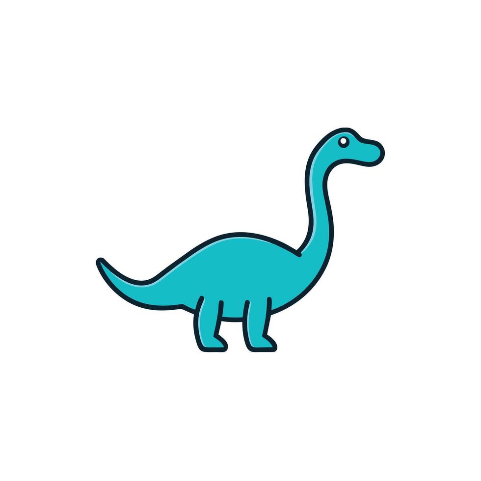 Argentinosaurus dinosaur play icon illustration vector
