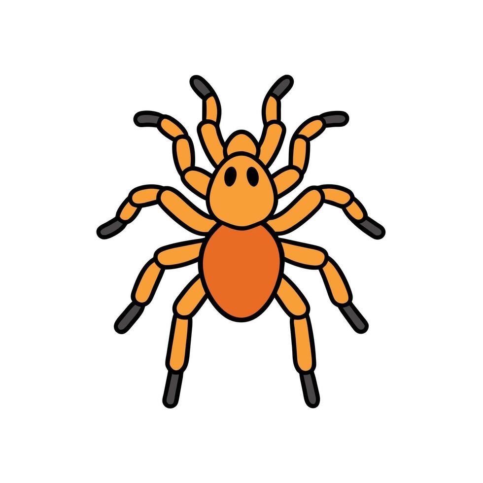 Arizona Blonde Tarantula sits icon illustration vector