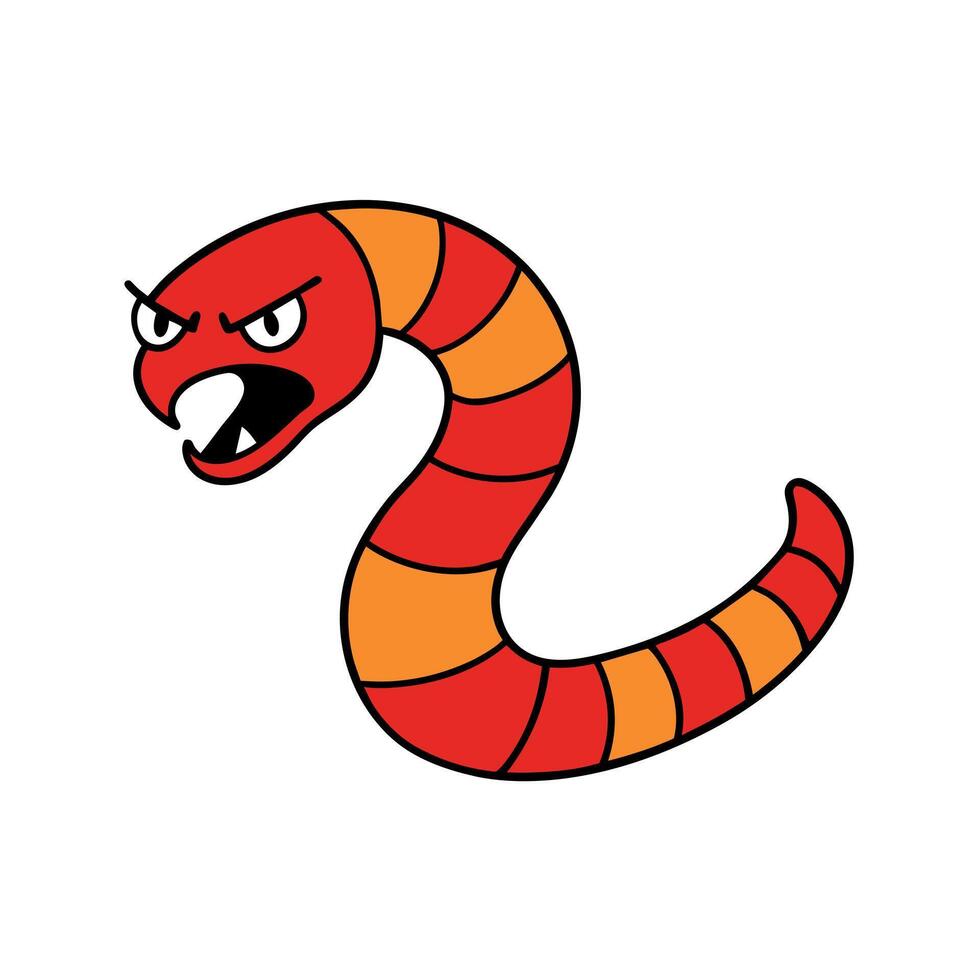 Arizona Coral Snake dancing icon illustration vector