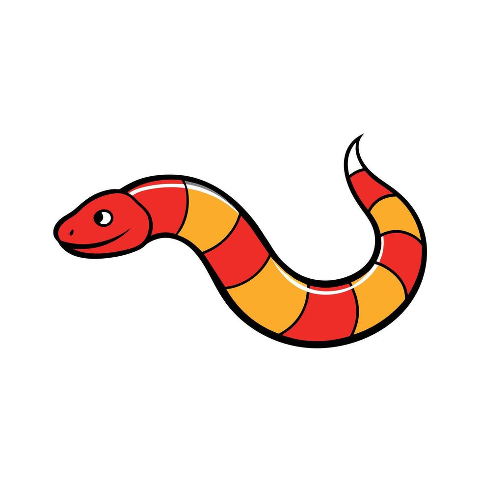 Arizona Coral Snake walks icon illustration vector