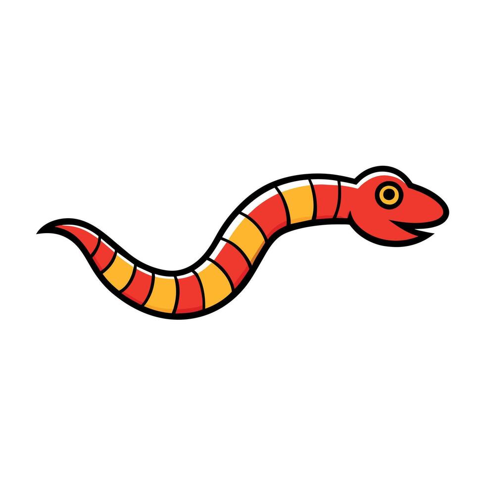 Arizona Coral Snake flies icon illustration vector