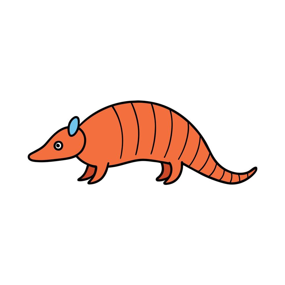 Armadillo Lizard lies icon illustration vector