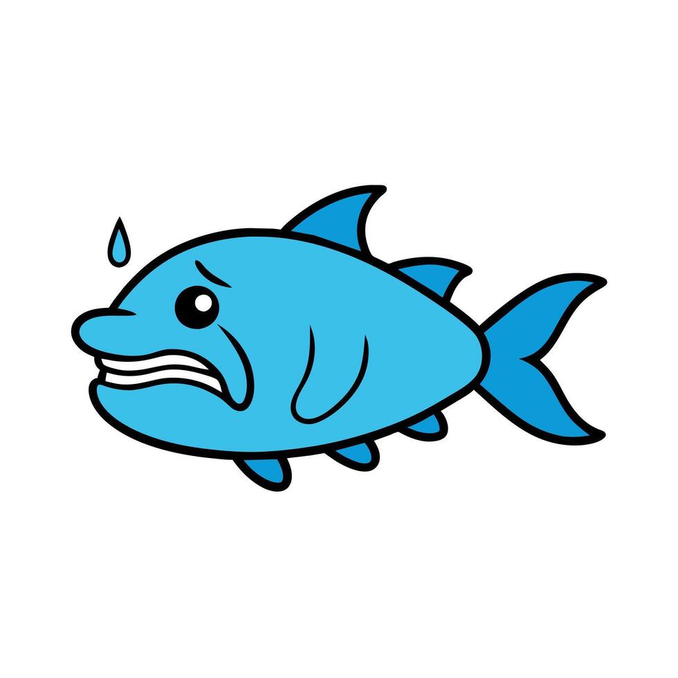 Armored Catfish fish cries icon illustration vector