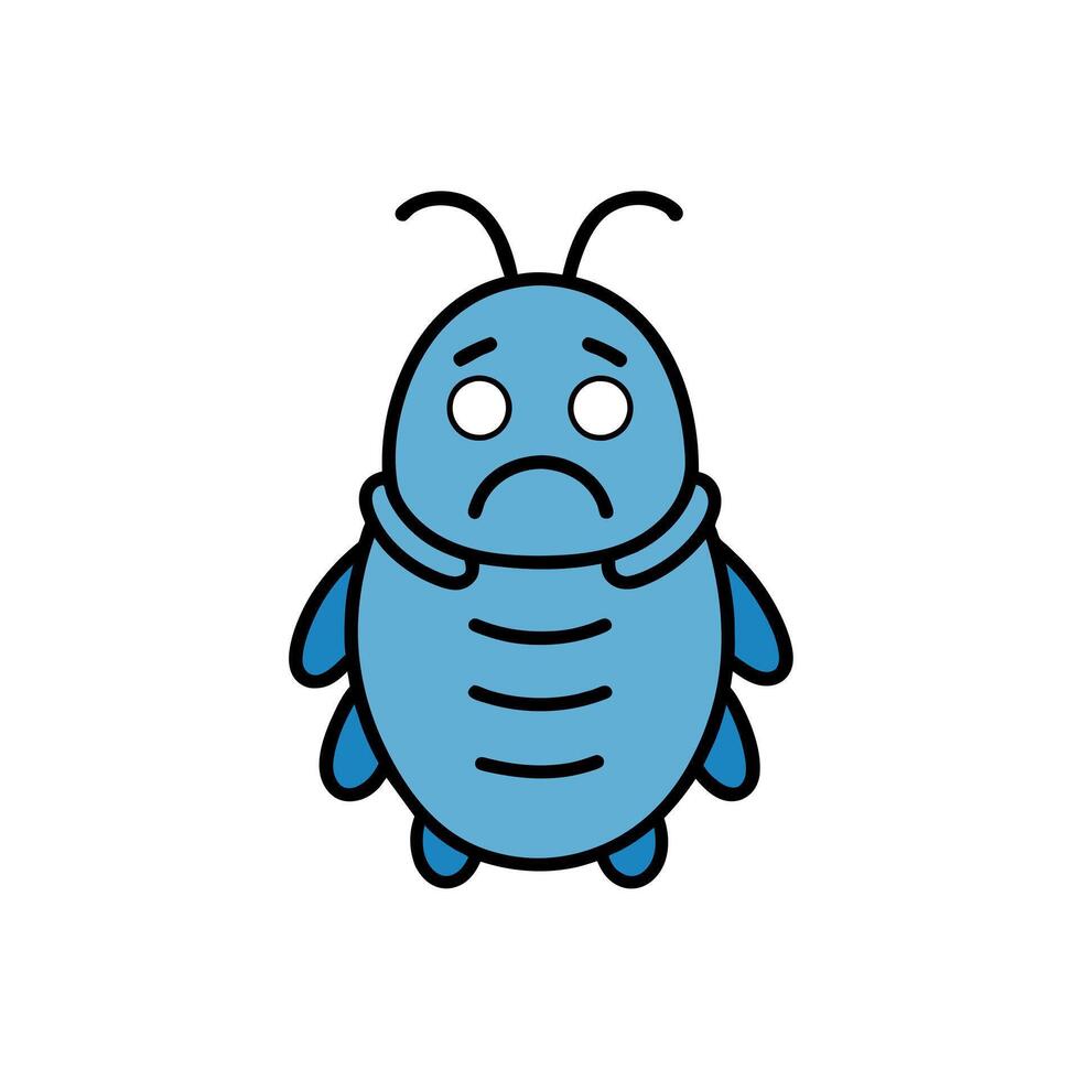 Arthropleura bug cries icon illustration vector