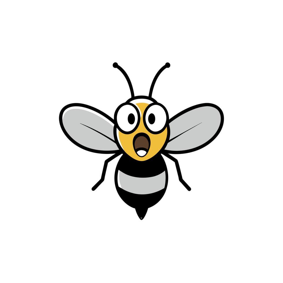 Ashy Mining Bee screams icon illustration vector