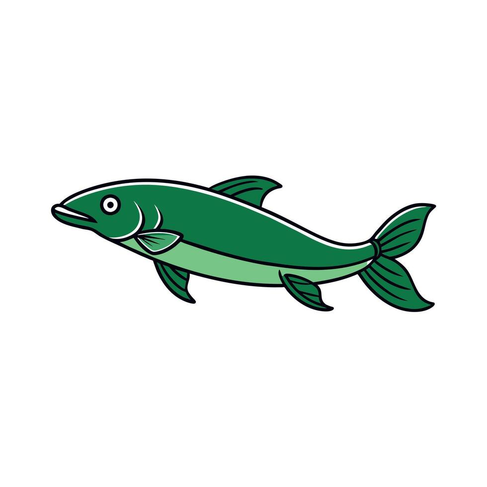 Asian Arowana fish learns icon illustration vector
