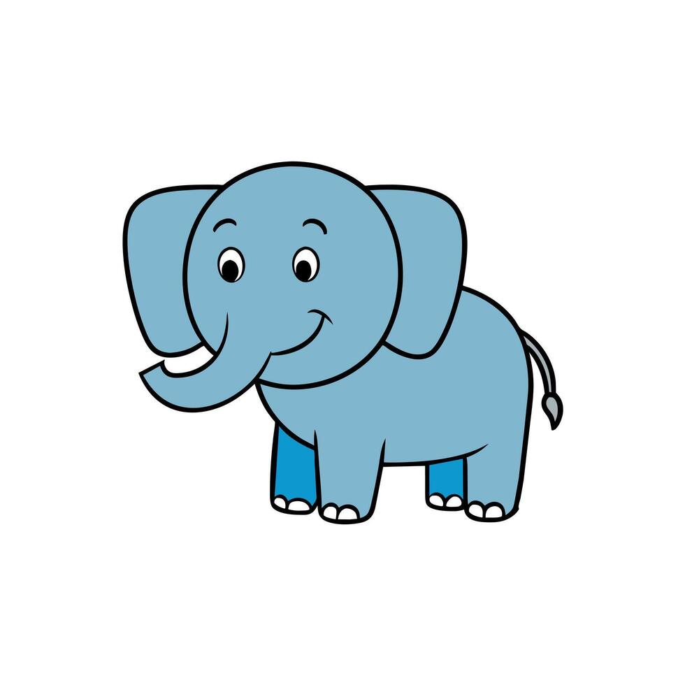 Asian Elephant smiles icon illustration vector