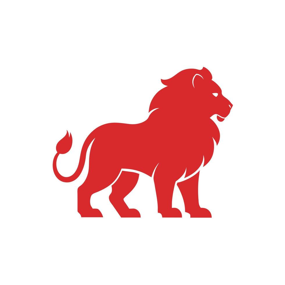 Asiatic Lion goes icon illustration vector