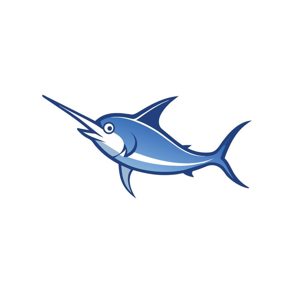 Atlantic Blue Marlin fish screams icon illustration vector