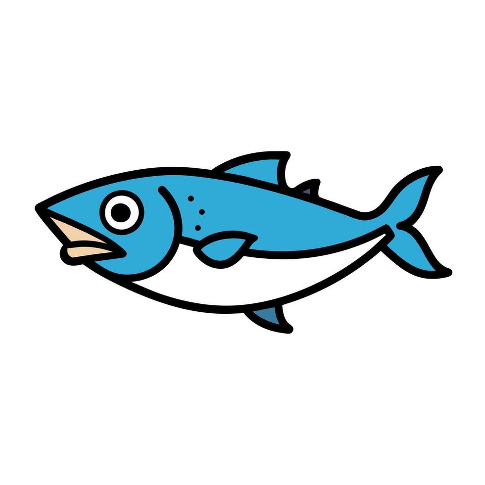 Atlantic Mackerel fish cries icon illustration vector