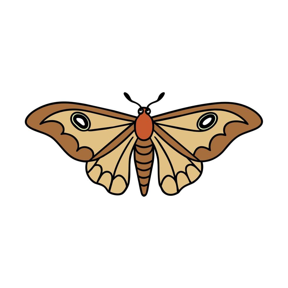 Atlas Moth butterfly flies icon illustration vector