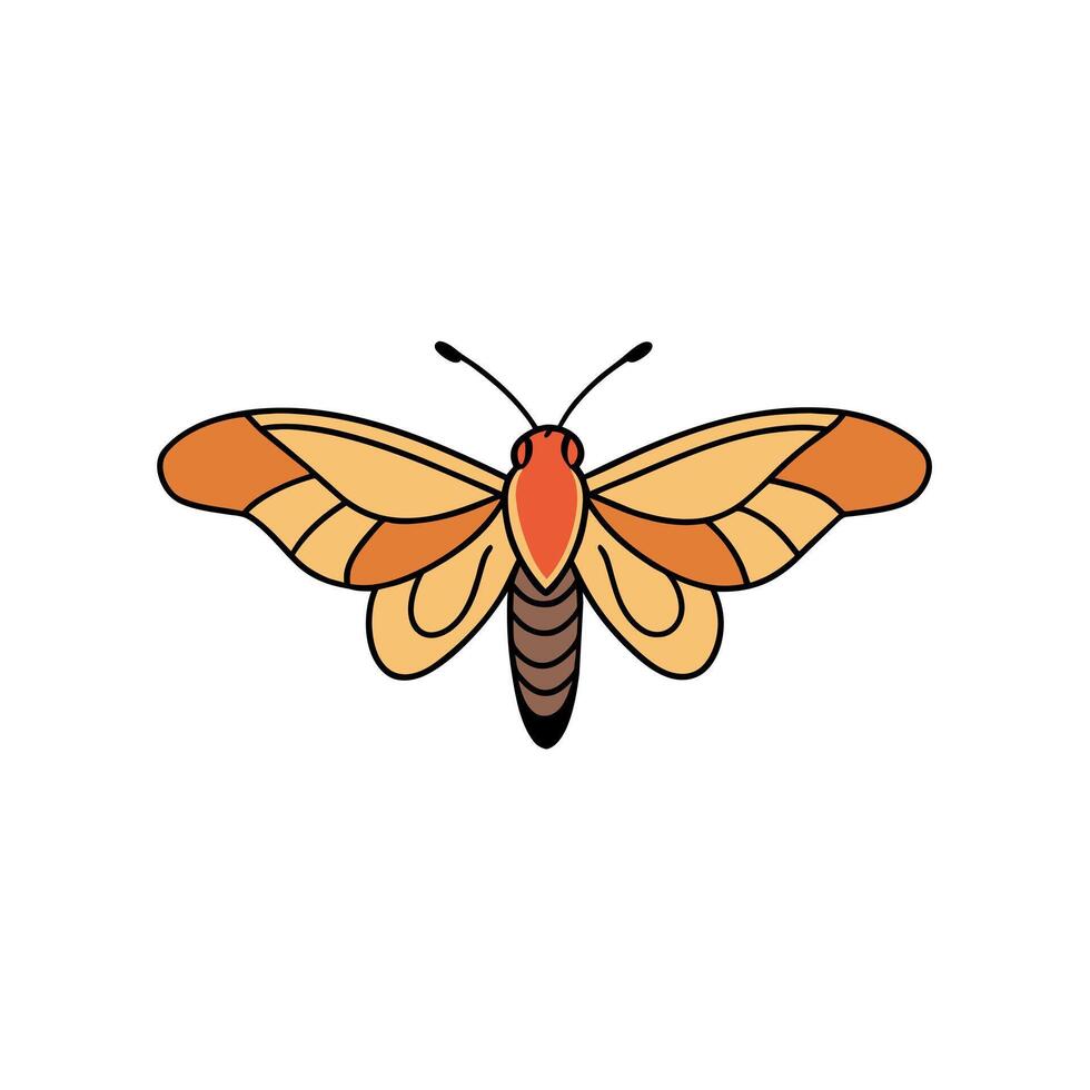 Atlas Moth butterfly jumps icon illustration vector