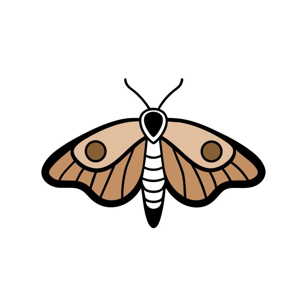 Atlas Moth butterfly looks icon illustration vector