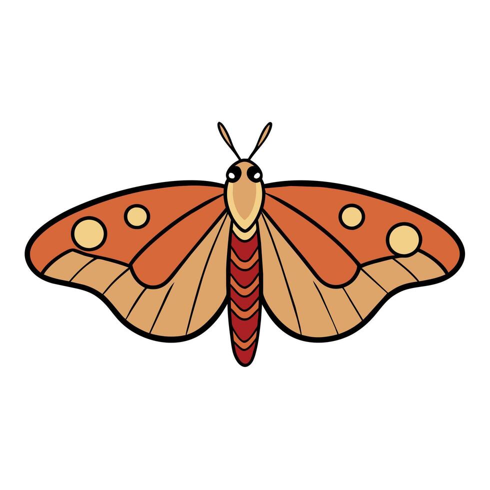 Atlas Moth butterfly goes icon illustration vector