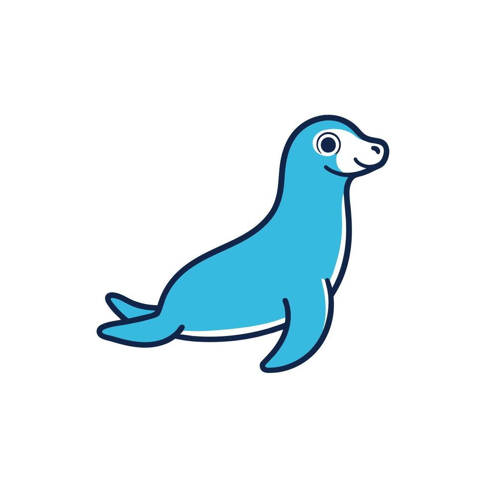 Australian Fur Seal goes icon illustration vector