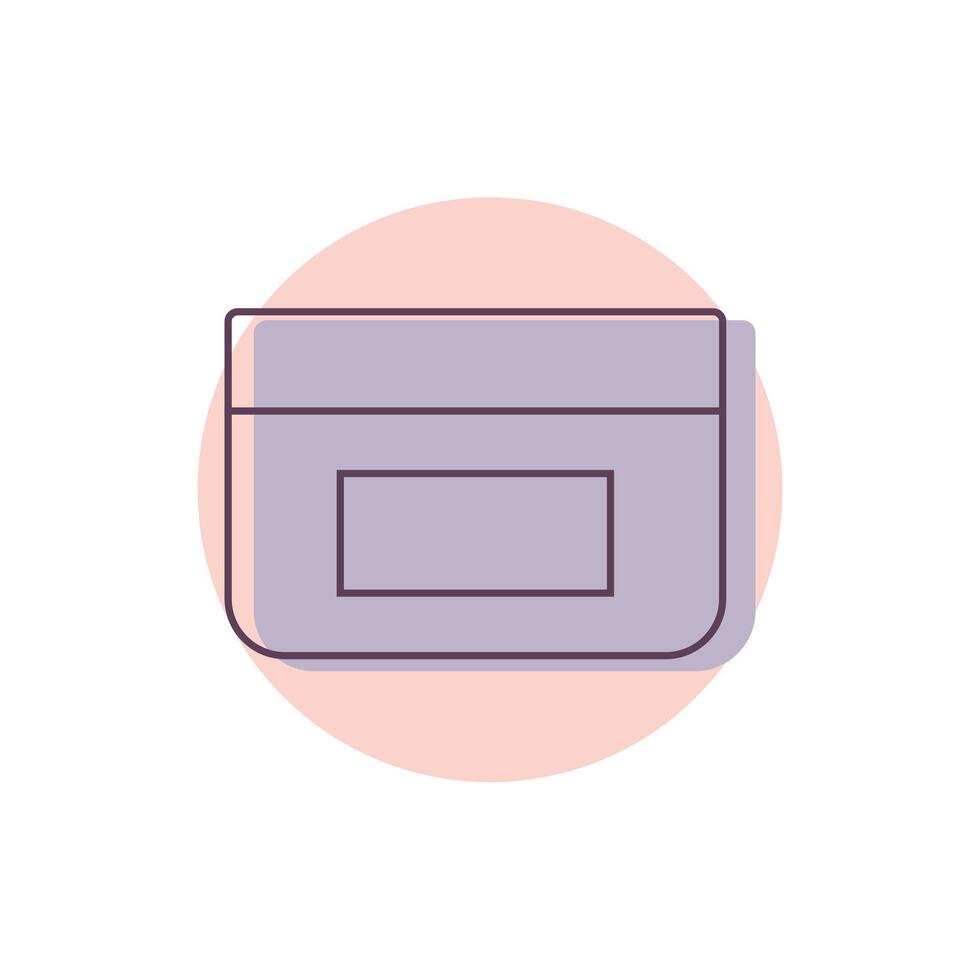Cosmetic tube icon outline. Abstract tube with a face or body cream for beauty and skin care. illustration vector