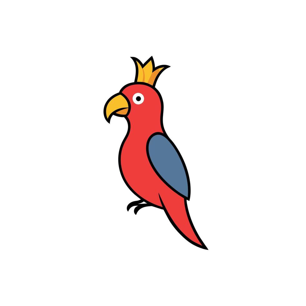 Australian King Parrot knocks icon illustration vector