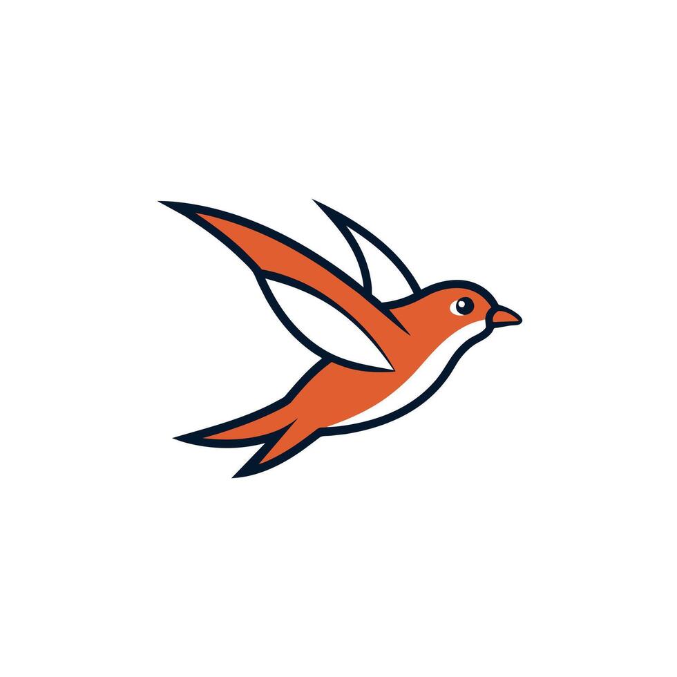 Australian Swiftlet bird runs icon illustration vector