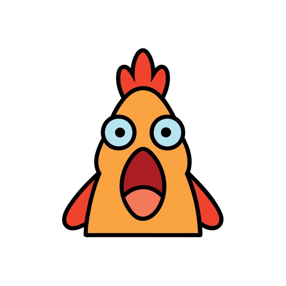 Australorp Chicken cries icon illustration vector