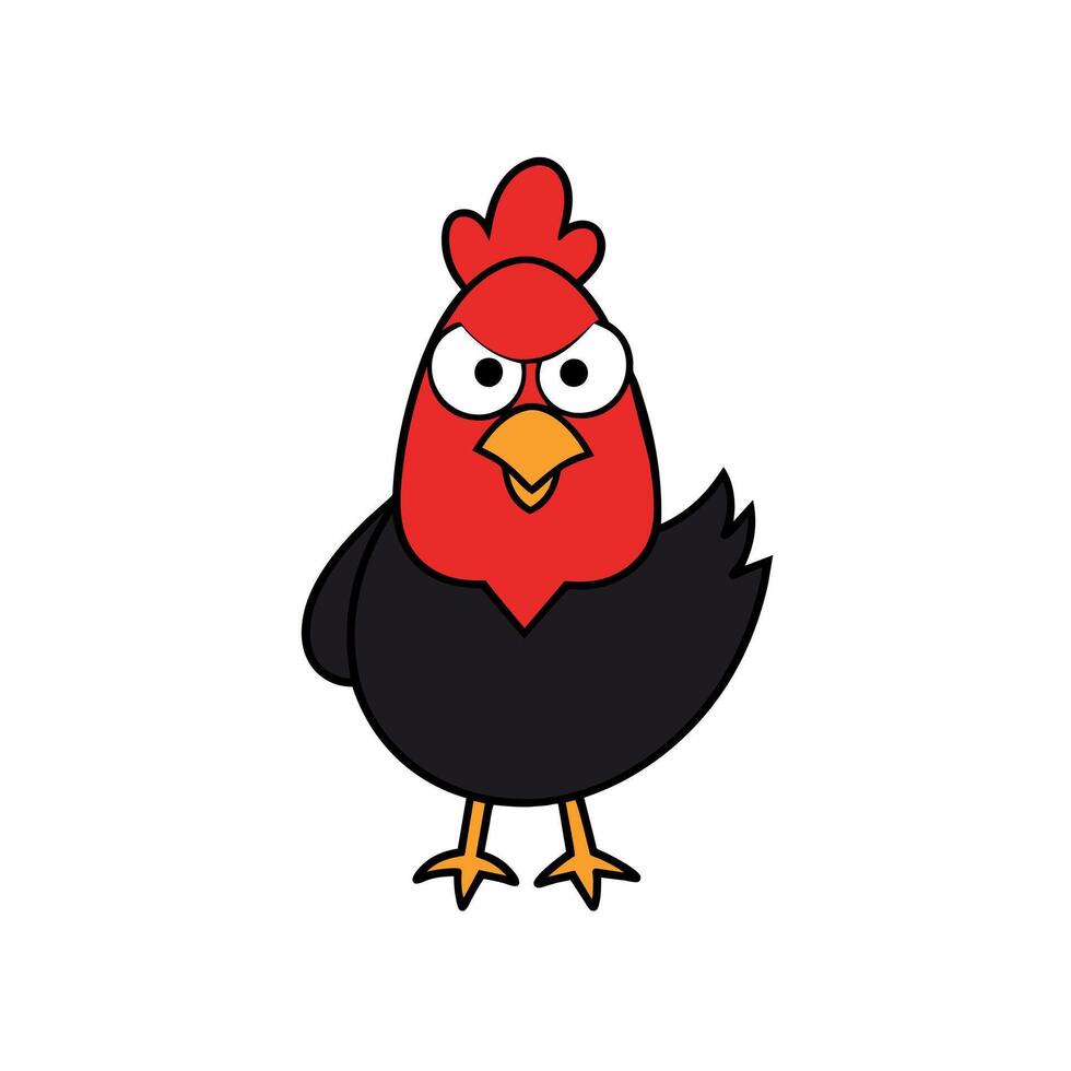 Australorp Chicken angry icon illustration vector