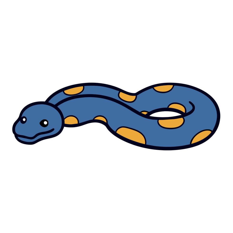 Axanthic Ball Python lies icon illustration vector