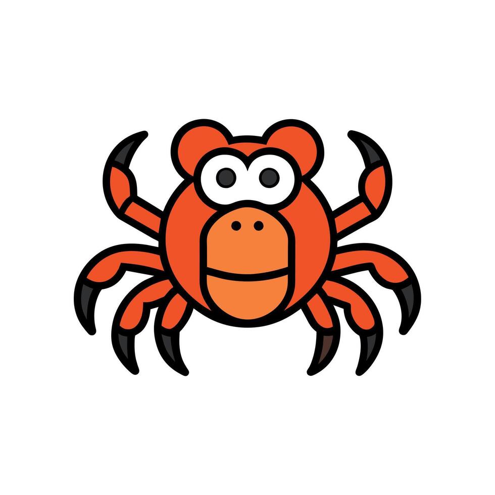 Baboon Crab goes icon illustration vector
