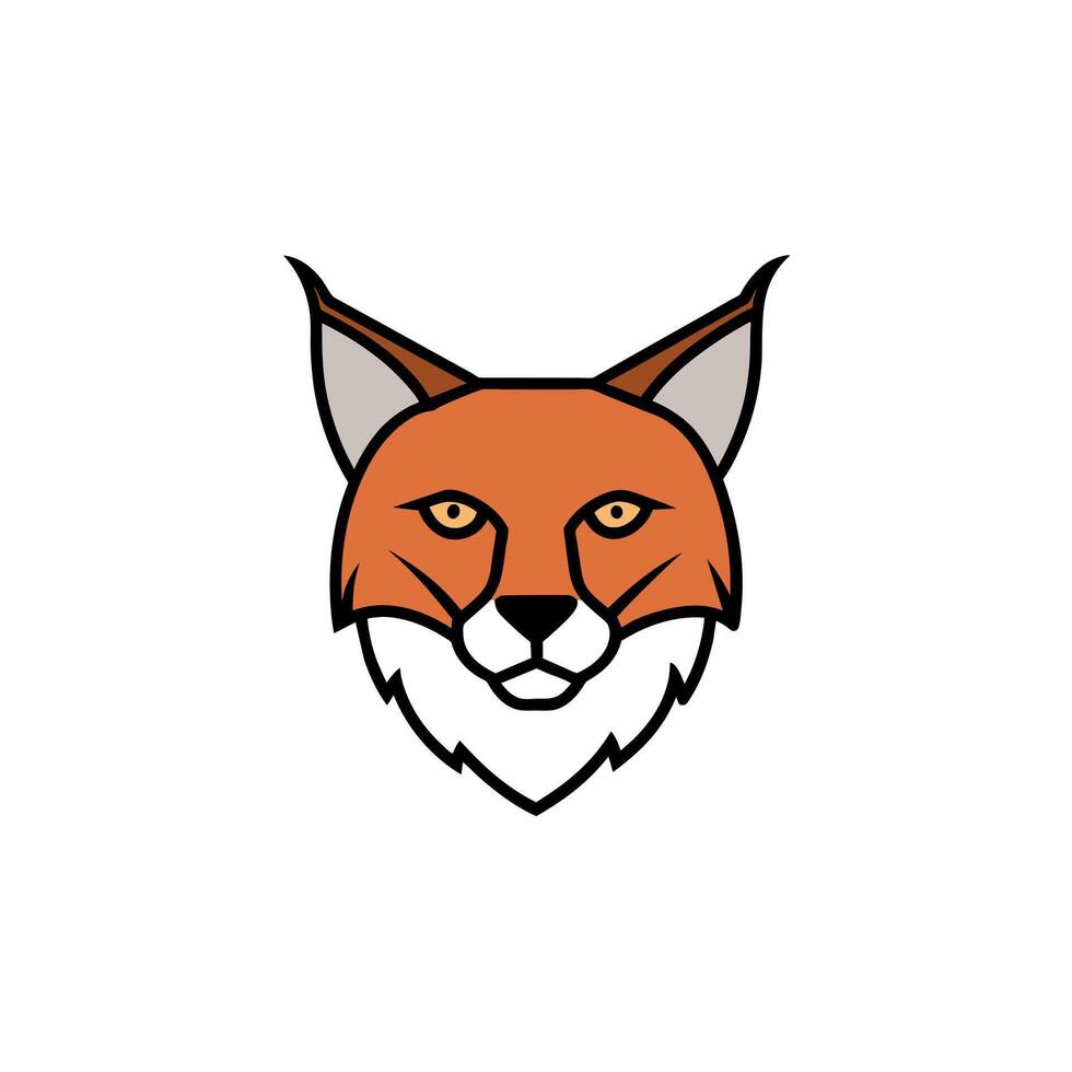 Balkan Lynx stands icon illustration vector