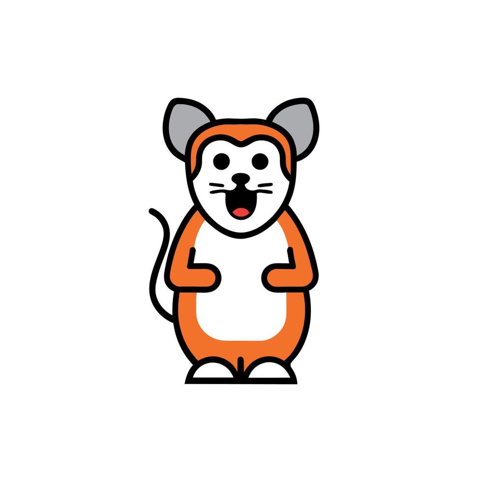 Bamboo Rat speaks icon illustration vector